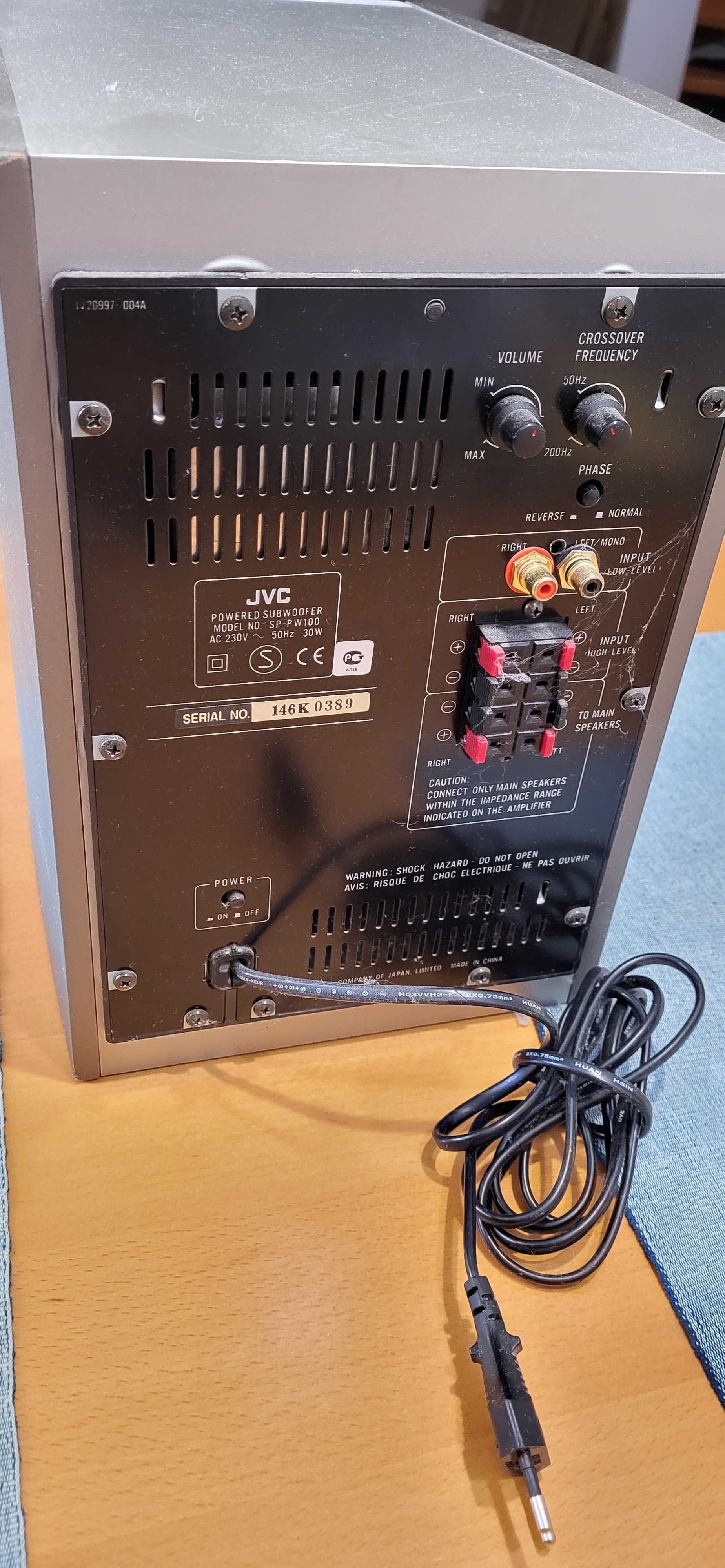 Zestaw do kina domowego-amplituner JVC RX-E100R+5xgłośniki+subwoofer