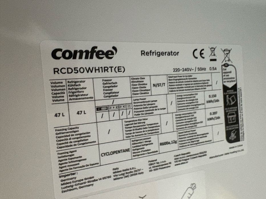 Mini lodowka Comfee 50 cm wysokosci używana
