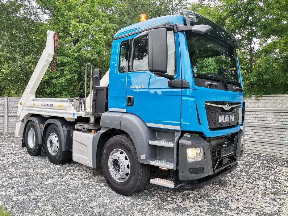 MAN TGS 26.480* 6x2* BRAMOWIEC MEILLER AK16NT* Stan Idealny* z NIEMIEC  I właściciel* Doinwestowany* Oś podnoszona-skrętna*Euro 6*
