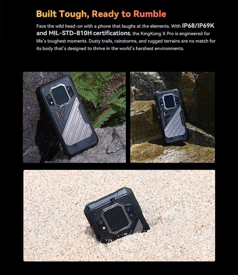 Cubot KingKong Х Pro 24/256Gb D8200, 100/5/32Mp, 10200мАч, 6,72"-144Гц
