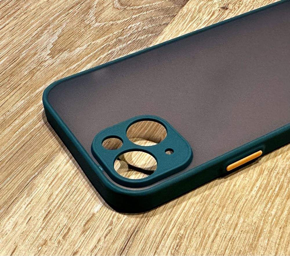 Etui matowe silikonowe iPhone 15 PLUS ciemnozielone