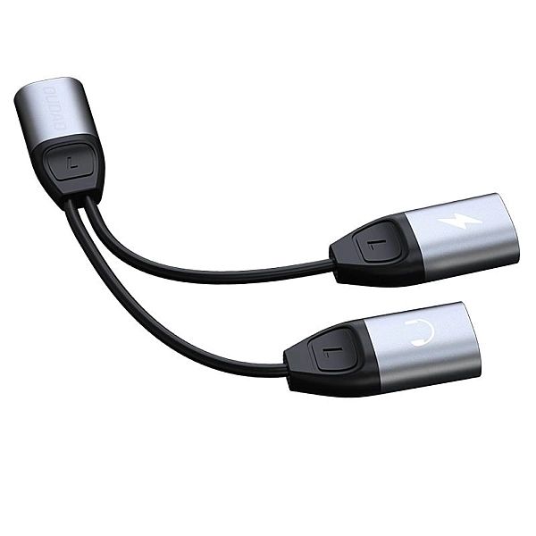 Adapter słuchawkowy przejściówka ze złącza Lightning na 2x Lightning d
