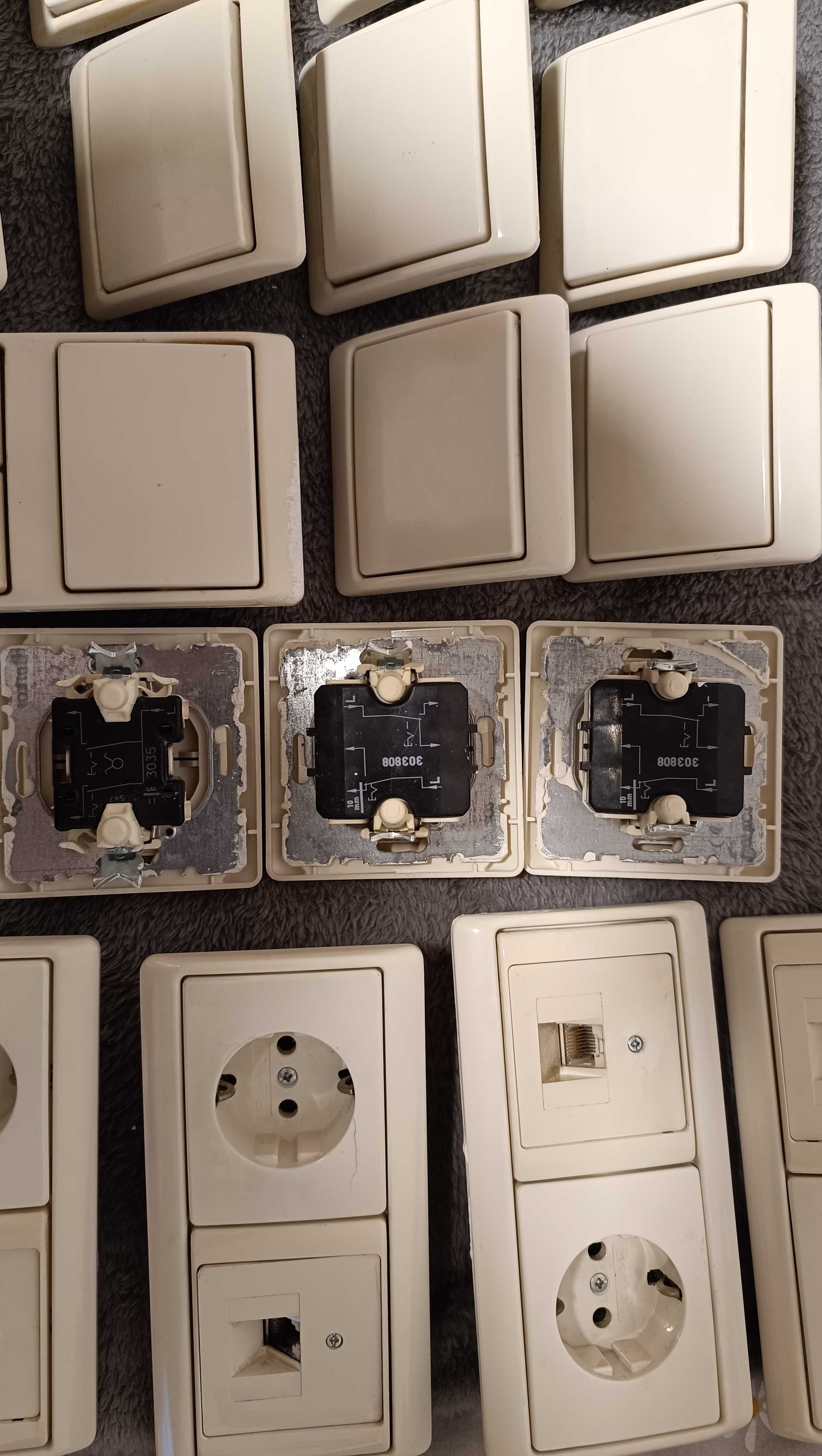 Interruptores, tomadas, TV e telefone
