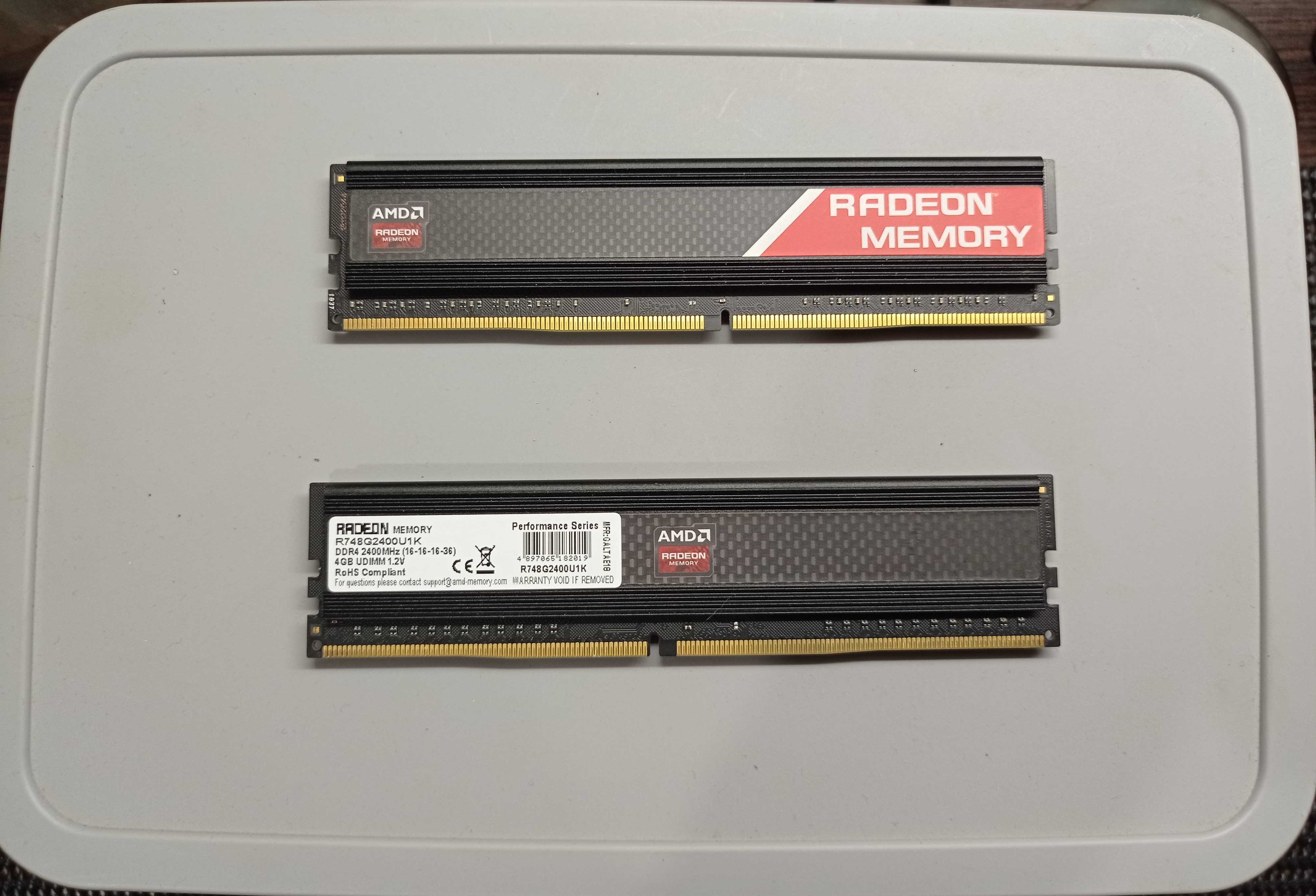 Память  DDR 4 AMD RADION MEMORY 8 Gb/2X4Gb 2400 MHZ(2шт)