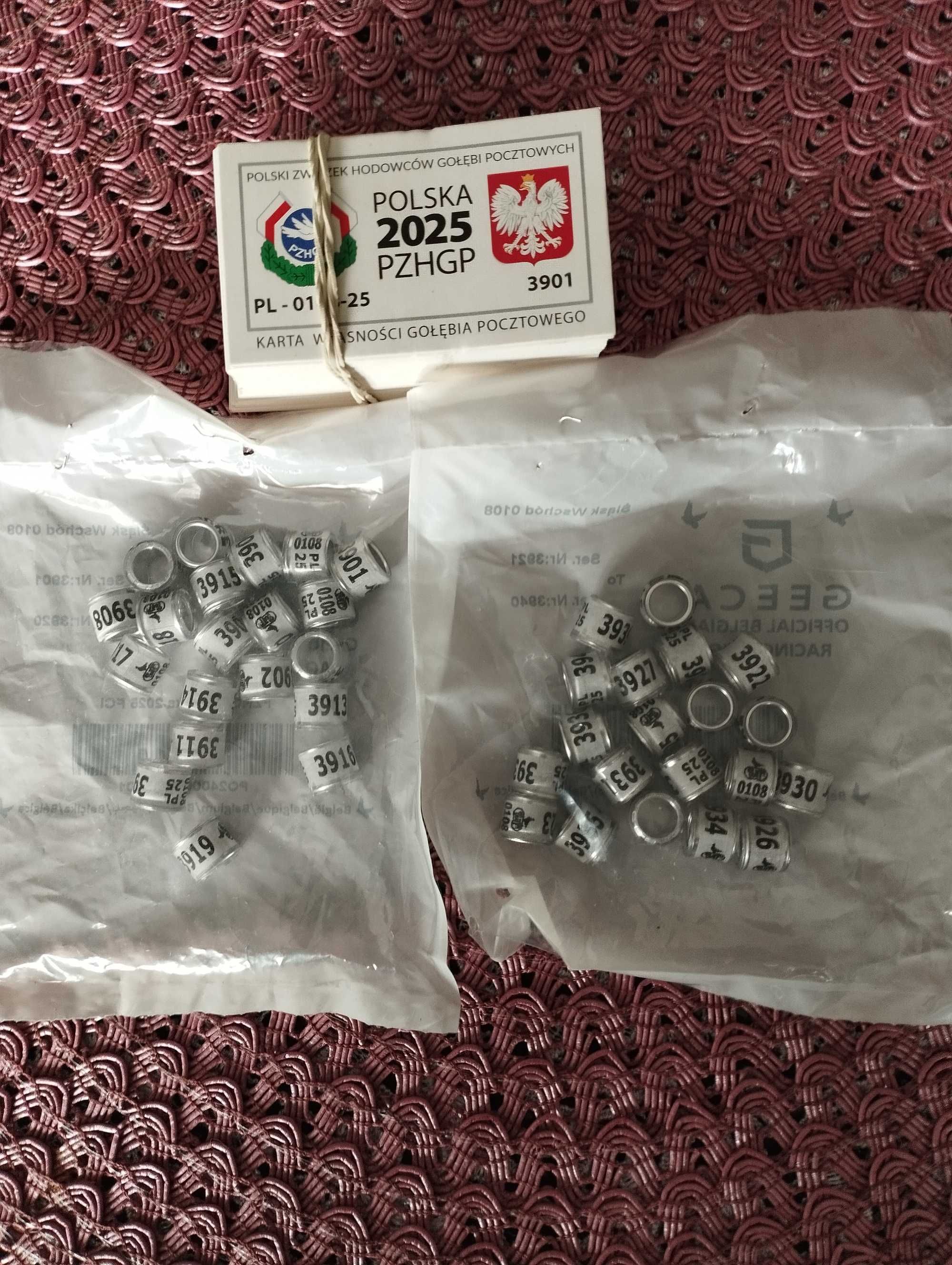 Obrączki dla gołębi pocztowych FCI 2025