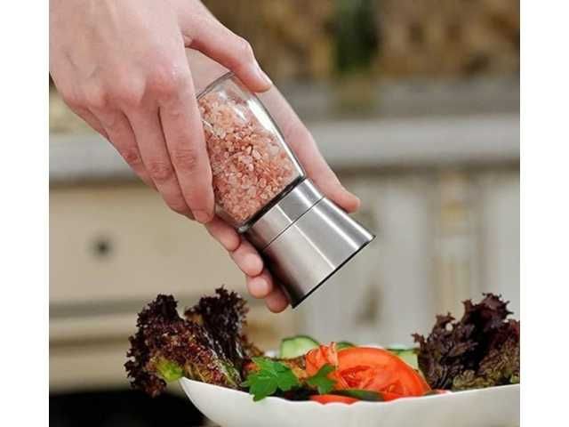MŁYNEK RĘCZNY Manualny SZKLANY do PIERPRZU SOLI Przypraw 180ml. Ładny