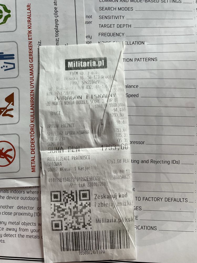 Wykrywacz Nokta double score 2