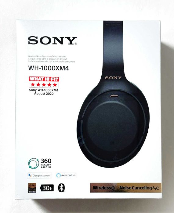 Sony WH-1000XM4 – Bezprzewodowe słuchawki z ANC, stan idealny