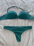 zielone bikini stroj kapielowy kostium kapielowy s m 75c
