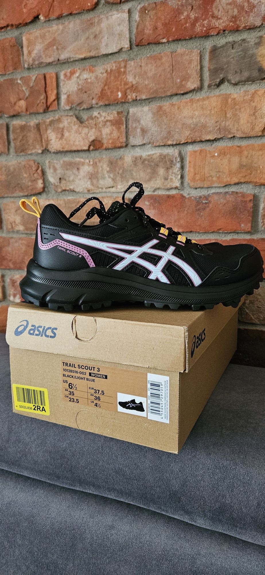 Buty do biegania Asics Damskie Trail Scout 3 Black Light Blue nowe