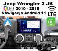 Nawigacja JEEP WRANGLER JK Android11  CarPlay/AndroidAuto Qled 4G