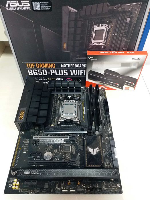 Asus TUF B650-PLUS WIFI+AMD Ryzen 5 9600X+DDR5 32Gb (2x16Gb) 6000MHz
