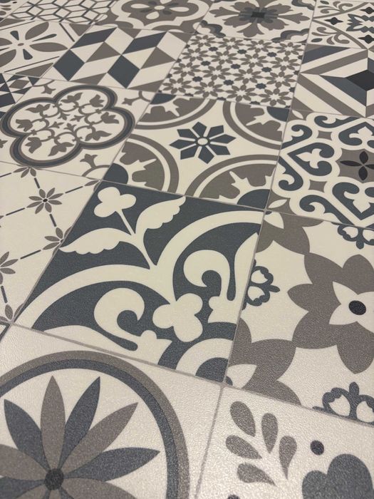 Wykładzina PCV Vintage Patchwork Kafla Algarve Retro 3m