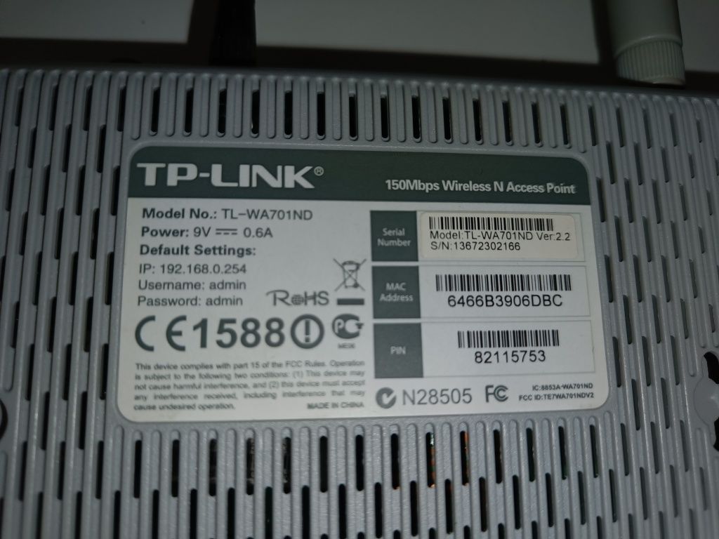 Router TP link TL WA701nd