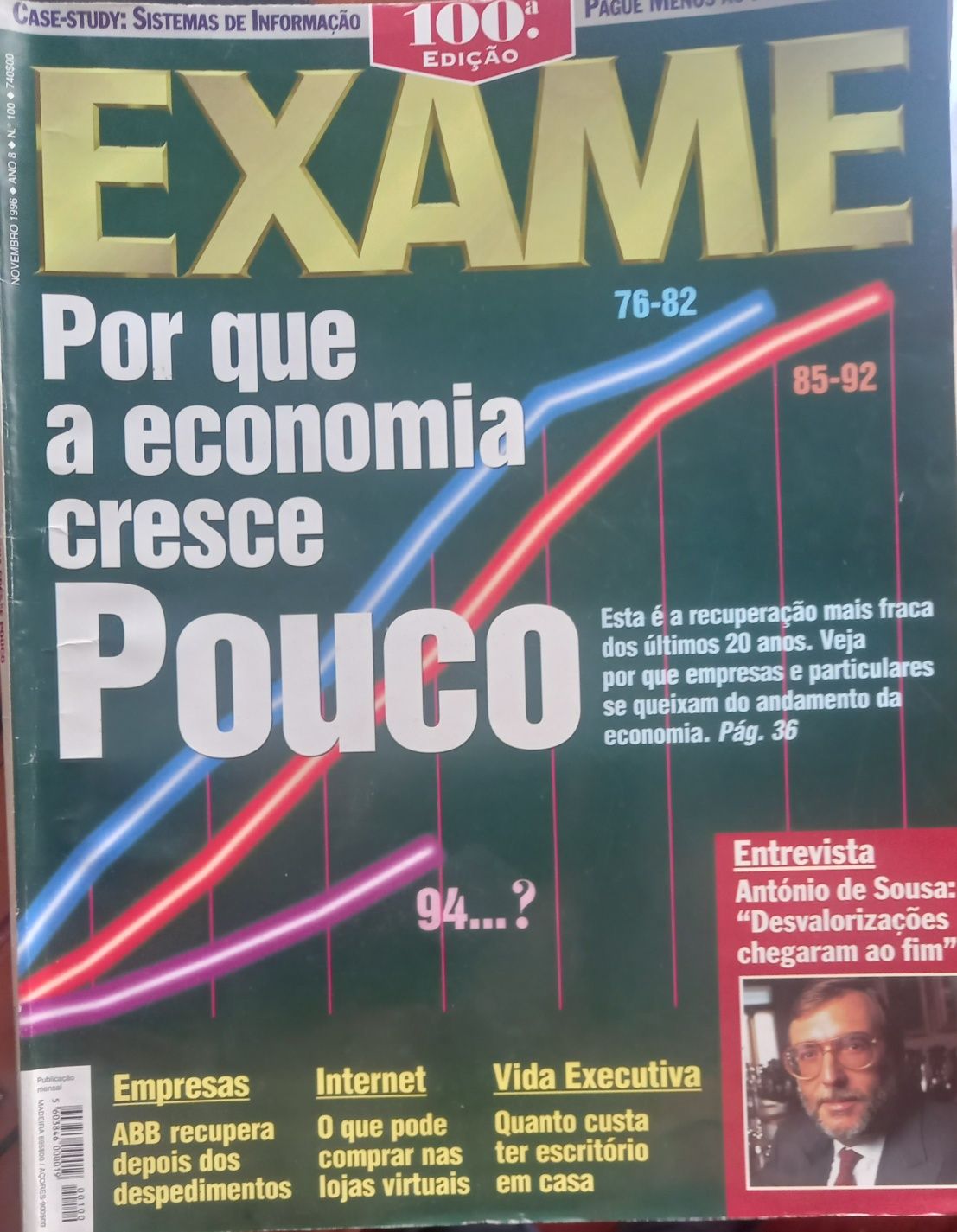 n° 100, centésima edição, da revista Exame de novembro de 1996