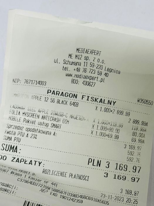 Apple IPhone 12 Black 64Gb kondycja baterii 89%