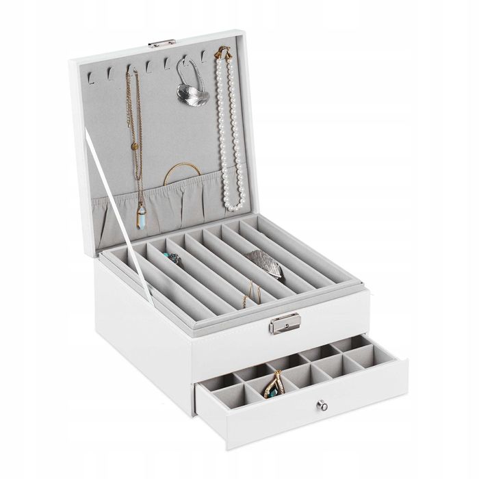 Szkatułka na biżuterię Etui pudełko organizer na biżuterię