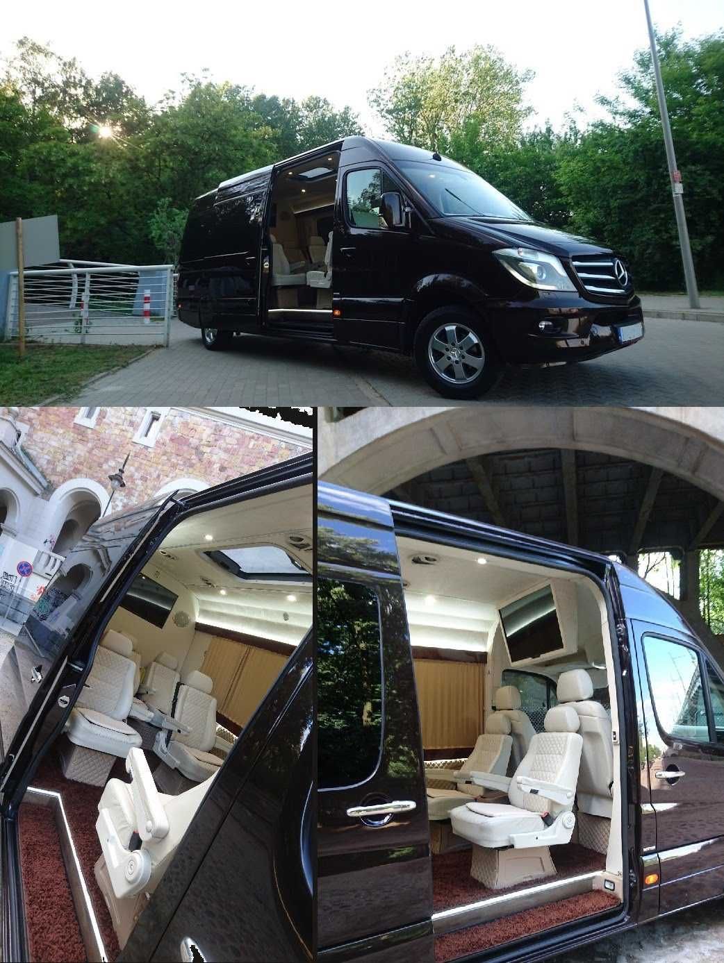 Luksusowy VIP bus Mercedes Sprinter do wynajęcia z kierowcą