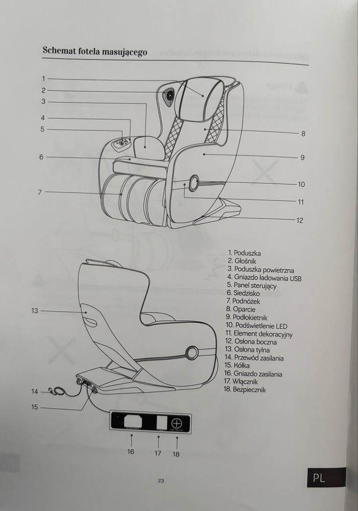 Okazja Fotel masujacy massaggio bello 2 czarny