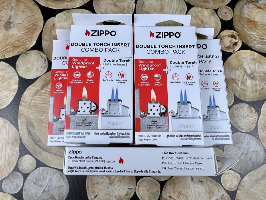 Набір Zippo запальничка бензинова та подвійний газовий інсерт оригінал