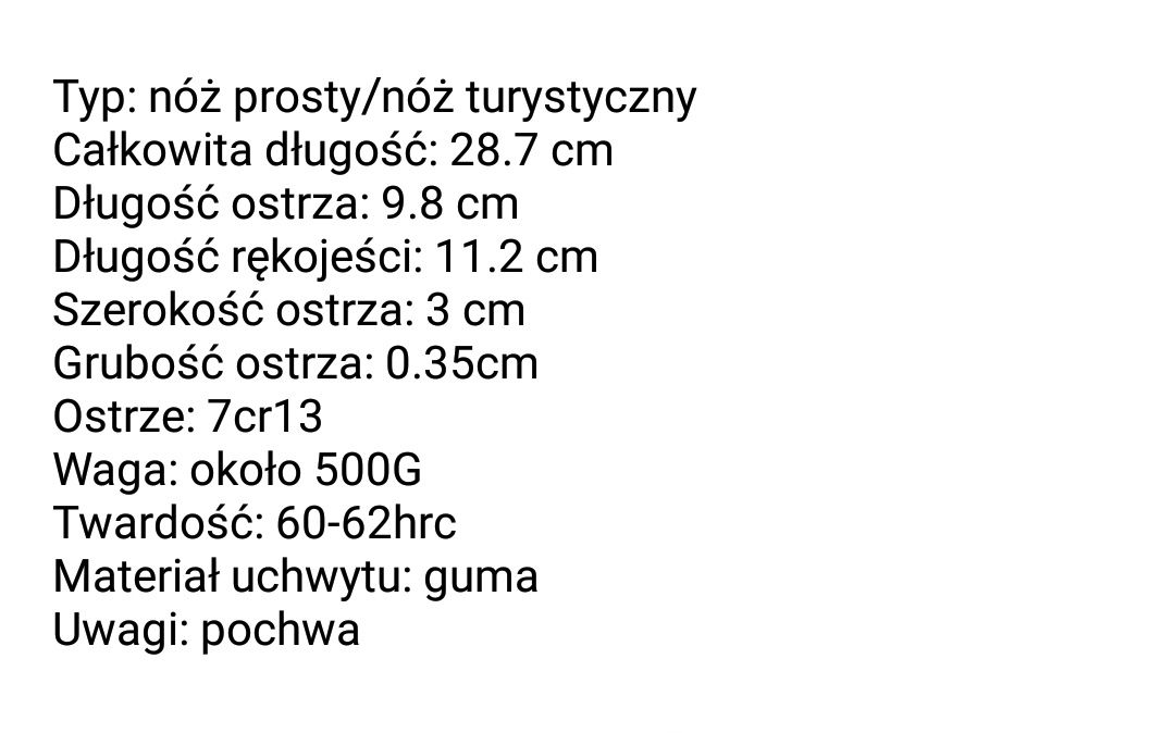 Nóż taktyczny COLD STEEL,latarka,krzesiwo