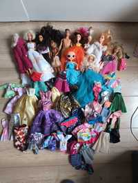 Duży zestaw lalek, Barbie, L.O.L. i ubrania