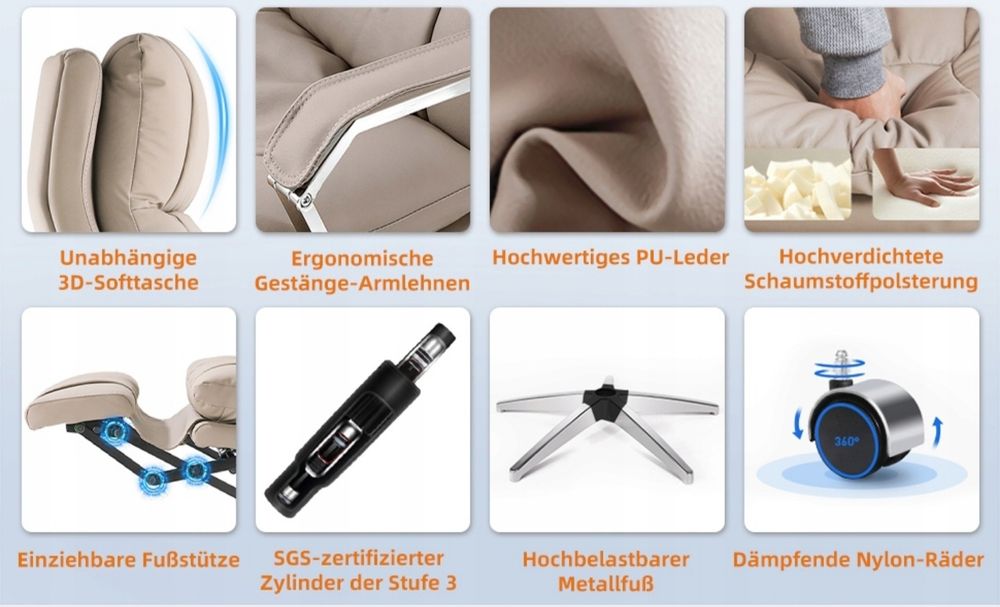 Elektryczny fotel biurowy