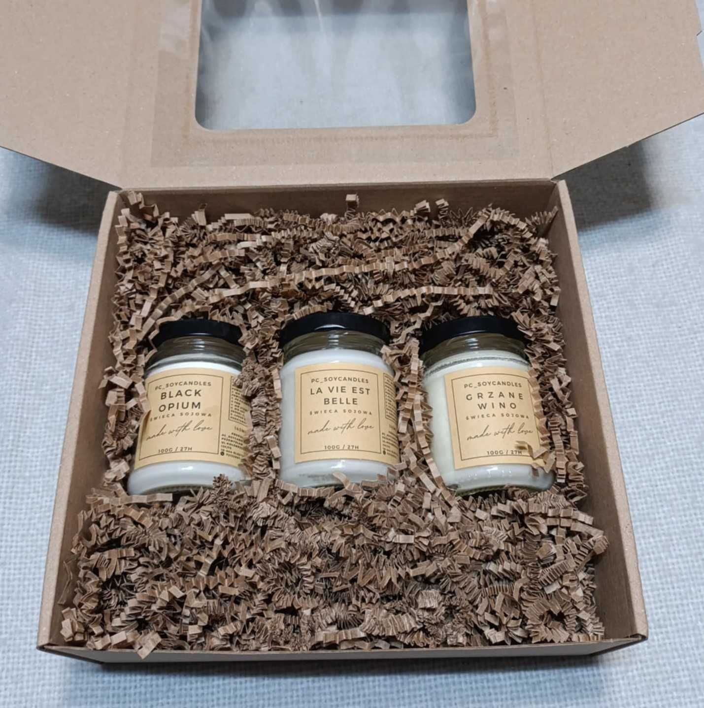 Zestaw Prezentowy Świece Sojowe Zapachowe 3x143ml
