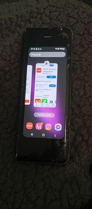 Samsung fold 1° geração écran interior avariou