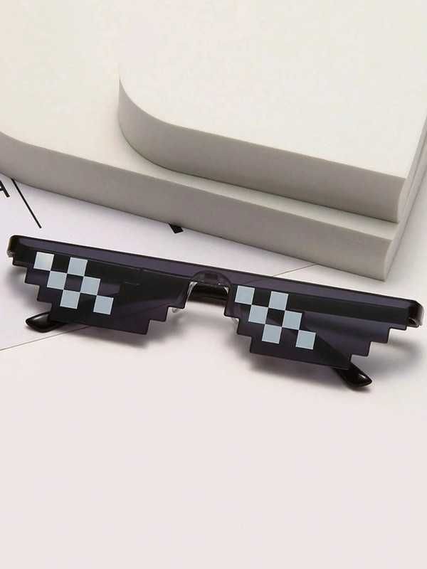 Nowe unisex czarne przeciwsłoneczne okulary minecraft (uniwersalne)