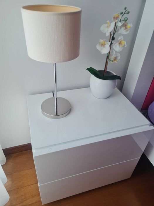 Quarto de casal lacado branco completo