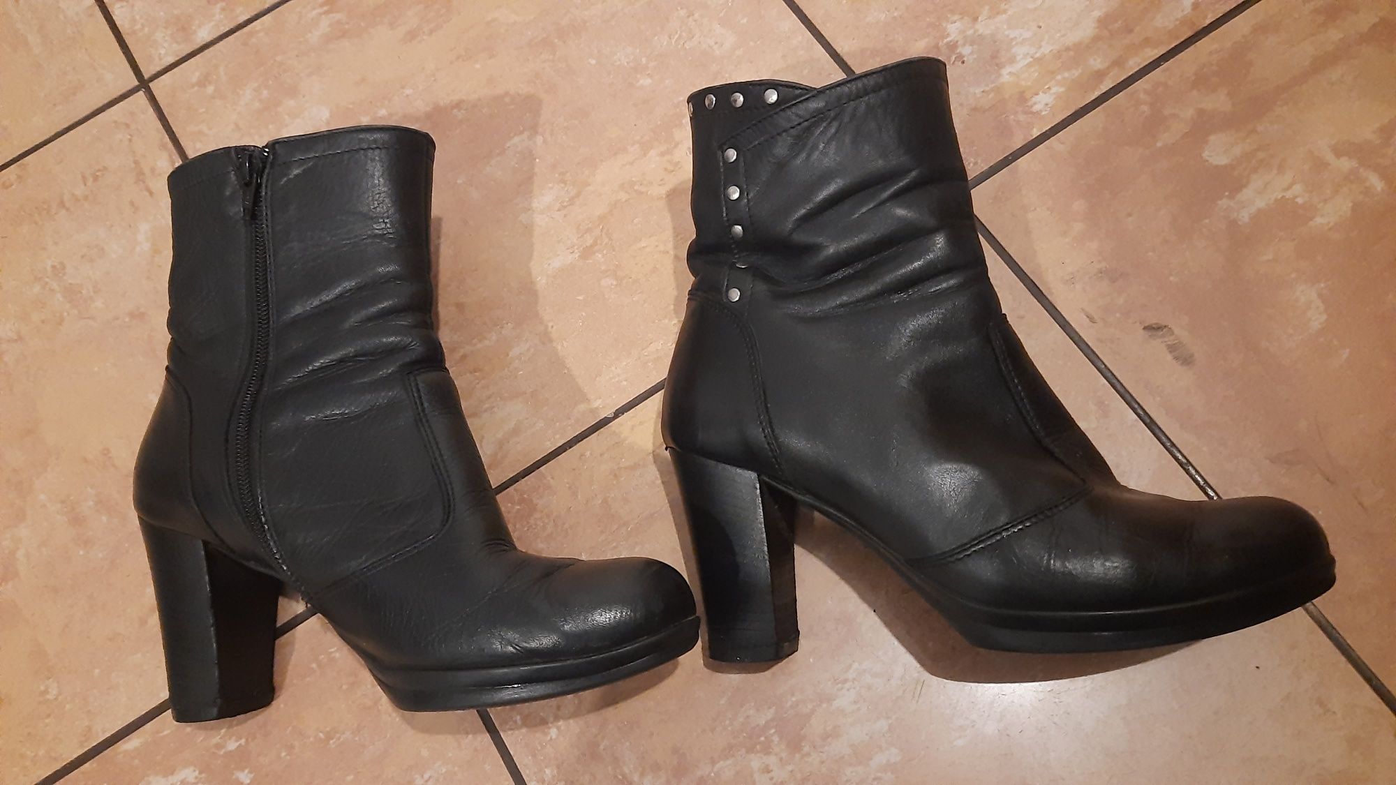 Botki kozaki buty zimowe Venezia 39 skóra