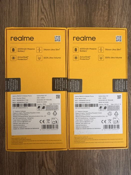 XIAOMI REALME NOTE 70t 4/128GB Black/Gold завод. пломби і плівки HOBI.