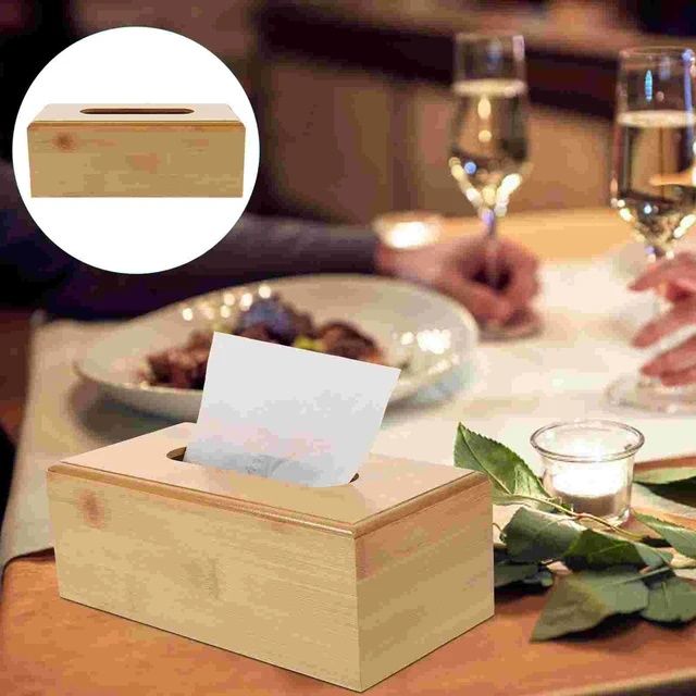 Pudełko bambusowe z pokrywką na chusteczki