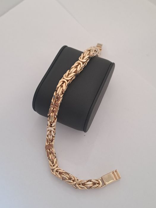 Złota bransoletka splot KRÓLEWSKI 585 Nowa