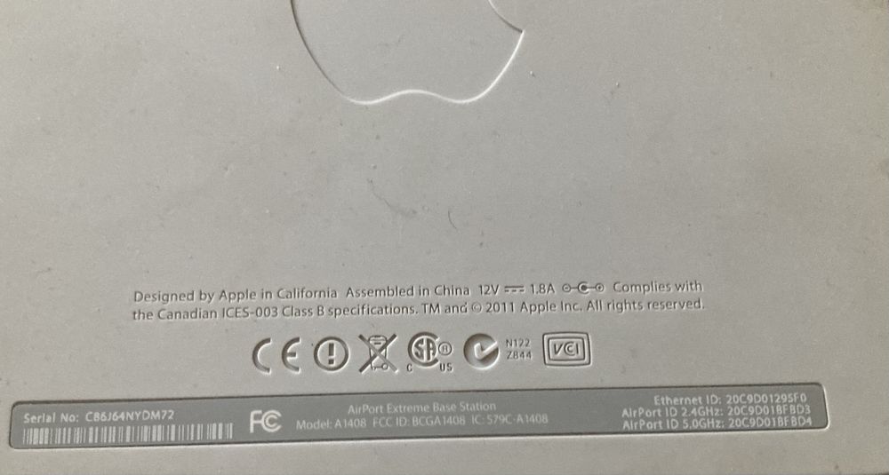 WiFi роутер Базовая станция Apple Airport Extreme 5