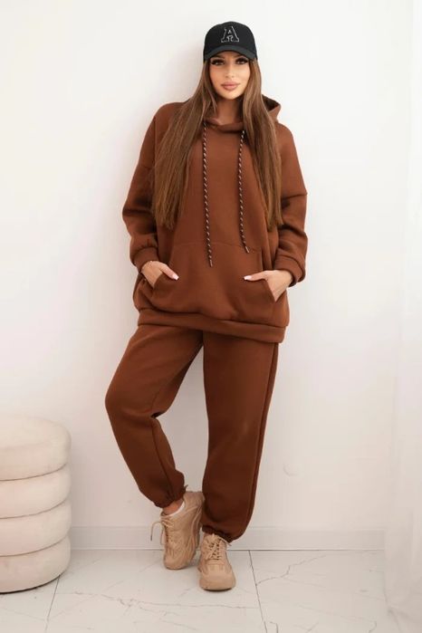 Dres damski Basic oversize brąz czekolada nowość