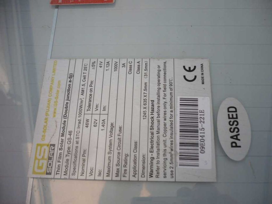 panele pv gs-46 używane do grzania wody