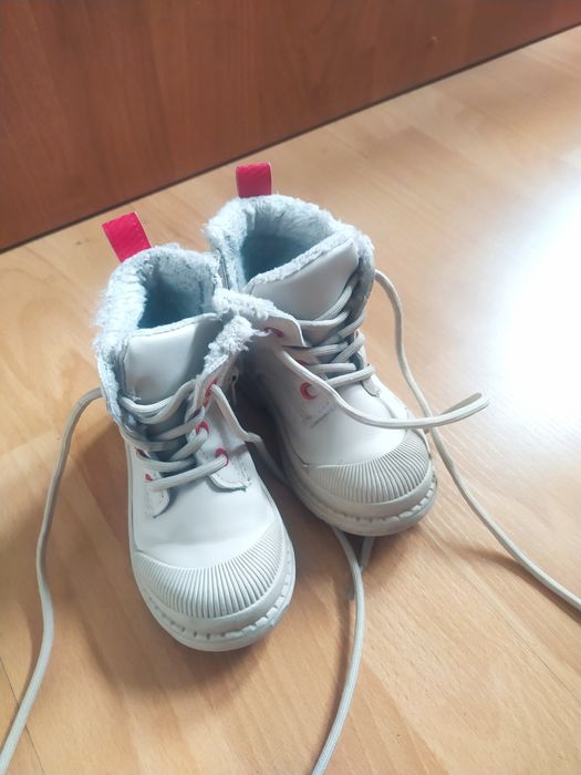 Buty jesień/zima botki dziewczęce r. 23 beżowe