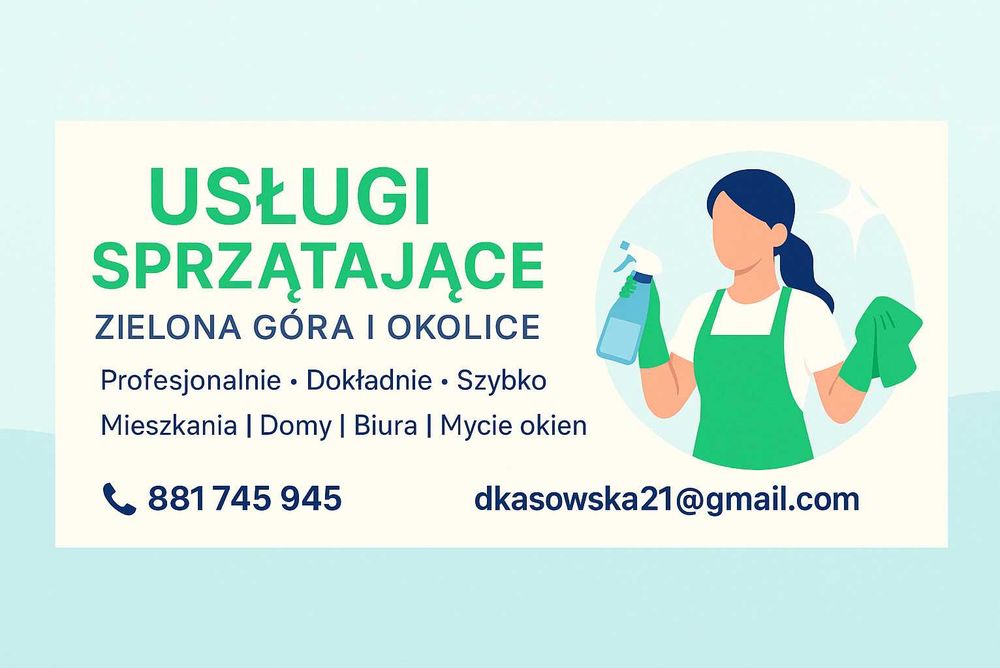 Sprzątanie mieszkań, domów, biur, firmy Zielona góra i okolice