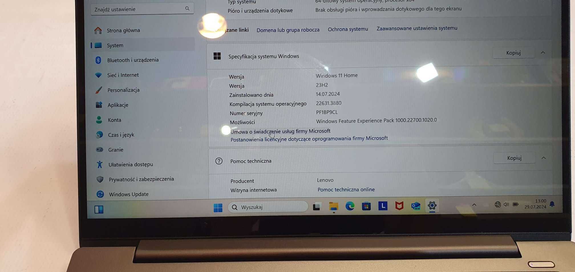 Laptop Lenovo Yoga S 740 --- Komis Madej Gorlice ---
