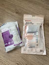 Пакети для зберігання грудного молока (30шт +19 шт avent)