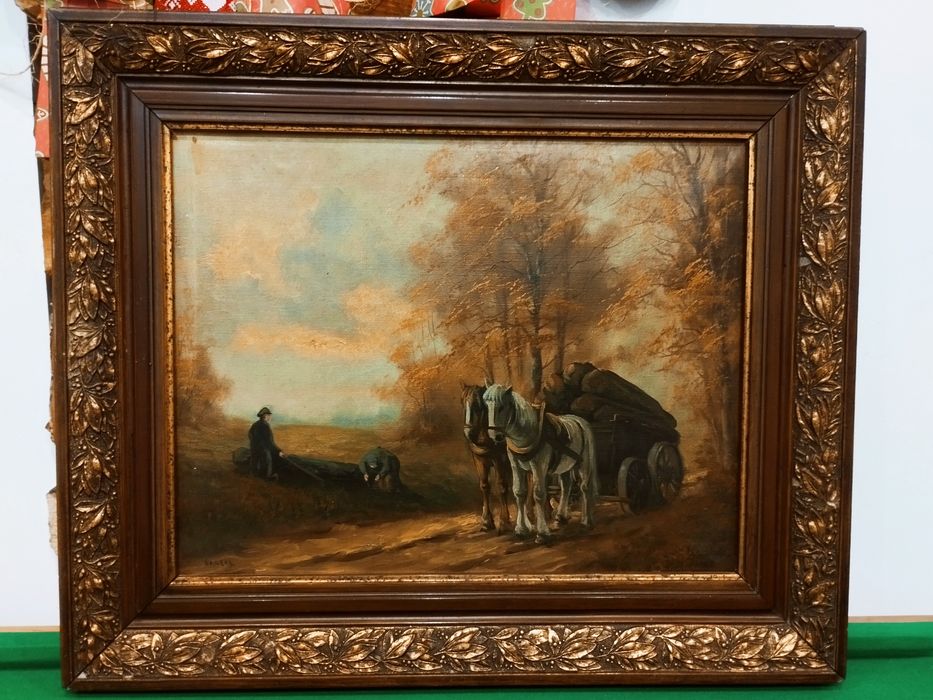 Stary Obraz olej na płótnie sygnowany