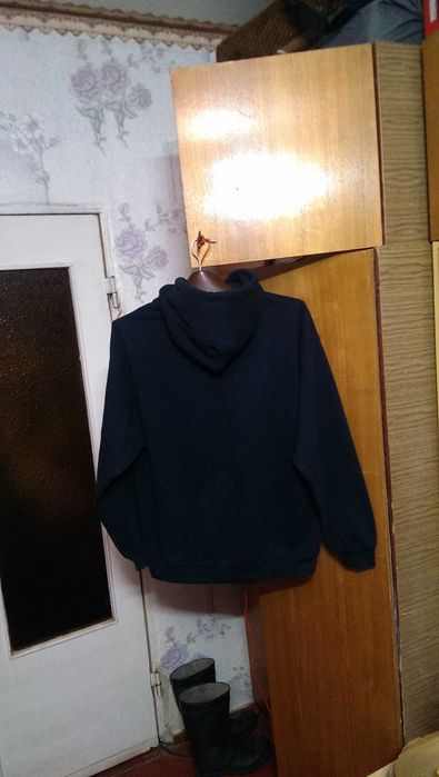 Черная толстовка с капюшоном - Балахон Gildan Heavy Blend размера L-XL