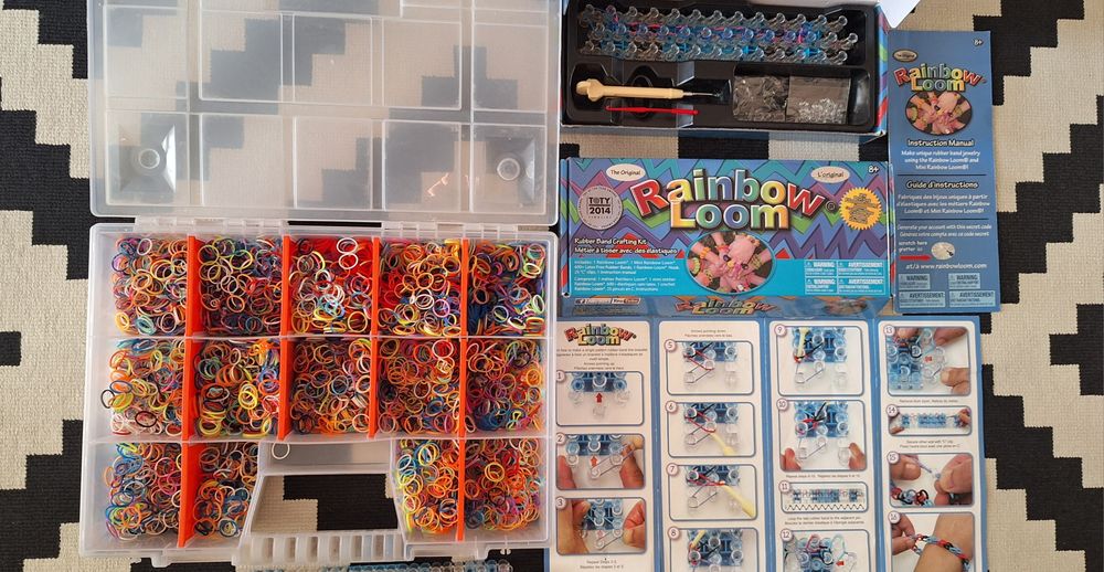 Rainbow Loom duży zestaw gumek + 2 krosna