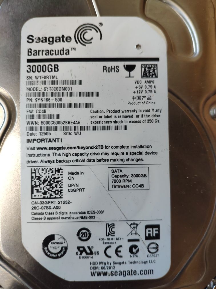 Seagate barracuda 3000GB elektronika