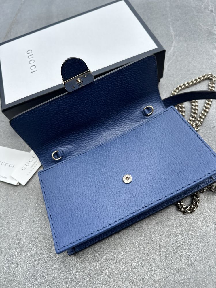 Сумочка/гаманець Gucci на ланцюжку синій