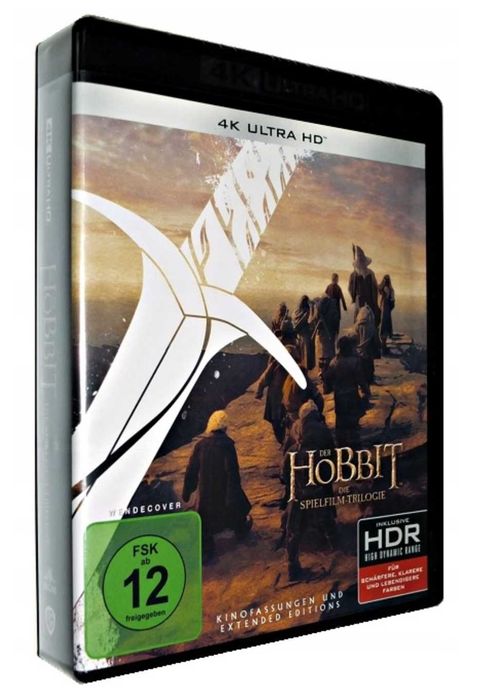 Hobbit Trilogia 1-3 płyta Blu-ray 4K ULTRA HD Napisy PL prezent