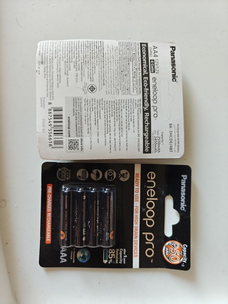Аккумулятори eneloop pro AA/AAA 2550/950 mah