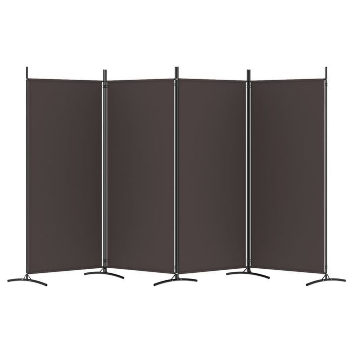 Vidaxl Parawan 4-Panelowy, Brązowy, 346X180 Cm, Tkanina
